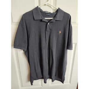 Ralph Lauren Men's Gray Vintage Short Sleeve Polo XXL